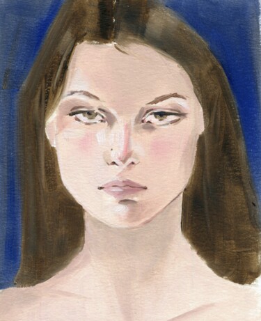 Schilderij getiteld "Portrait 8" door Anja Rudko, Origineel Kunstwerk, Olie