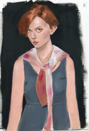 Картина под названием "Portrait 17" - Anja Rudko, Подлинное произведение искусства, Масло
