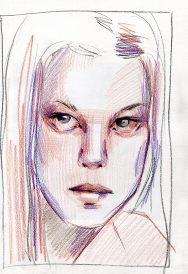 Dessin intitulée "Sketch 4" par Anja Rudko, Œuvre d'art originale, Crayon
