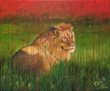 绘画 标题为“Cecil” 由Anja Semling, 原创艺术品, 丙烯 安装在木质担架架上