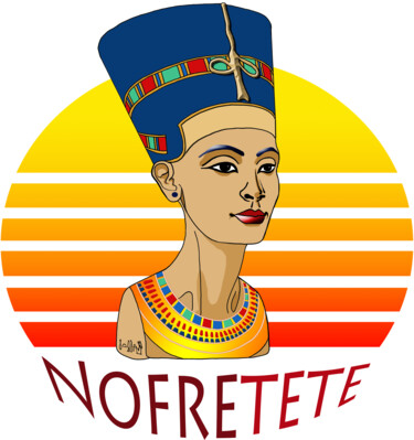 Digital Arts titled "Nofretete I Neferti…" by Anja Semling, Original Artwork, 2D Digital Work