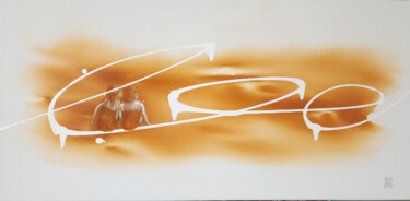 Schilderij getiteld "Whenever" door Anja Spagl, Origineel Kunstwerk, Acryl Gemonteerd op Frame voor houten brancard