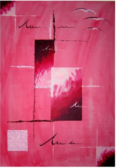 Malerei mit dem Titel "51 - verliebt" von Anja Haschberger, Original-Kunstwerk