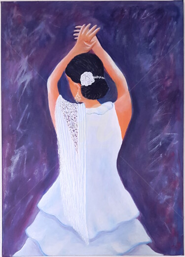 Malerei mit dem Titel "Tänzerin" von Anja Schmidt, Original-Kunstwerk, Acryl