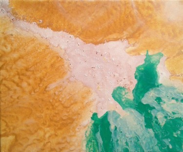 Painting titled "earth" by Anja Schuett, Original Artwork, Acrylic
