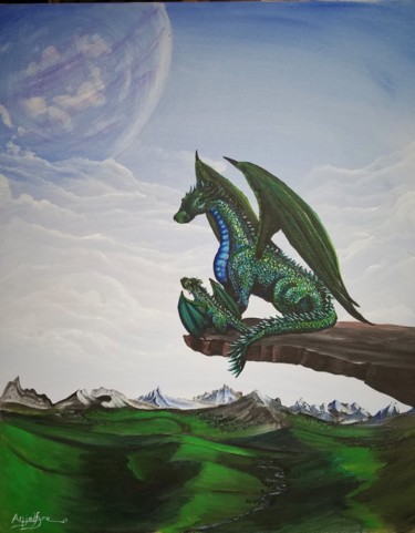 Painting titled "a-dragons-pride.jpg" by Anjelfyre, Original Artwork, Acrylic