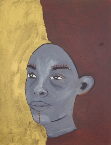 Peinture intitulée "La Répit" par Anji Lesourne, Œuvre d'art originale, Huile Monté sur Carton