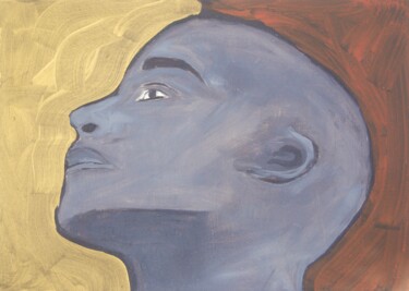 Peinture intitulée "La trésor du ciel" par Anji Lesourne, Œuvre d'art originale, Huile Monté sur Carton