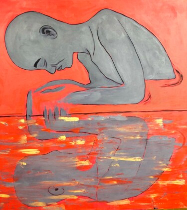 Schilderij getiteld "In your Eyes" door Anji Lesourne, Origineel Kunstwerk, Olie