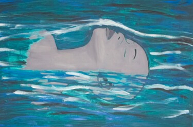 Peinture intitulée "The Sleep" par Anji Lesourne, Œuvre d'art originale, Huile