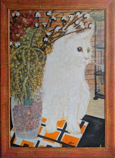 Painting titled "Gato,gatito,gatotito" by Anjelika, Original Artwork, Acrylic