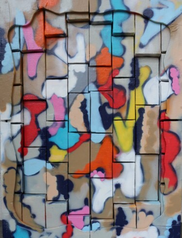 Картина под названием "Eloge du chaos" - Anka Girls, Подлинное произведение искусства, Рисунок распылителем краски