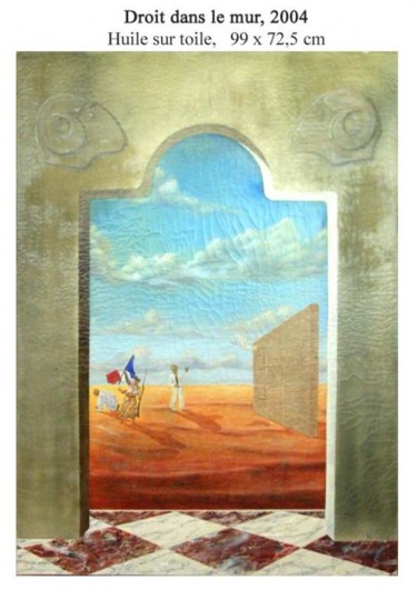 Peinture intitulée "droit dans le mur" par Rudy Ankaoua, Œuvre d'art originale