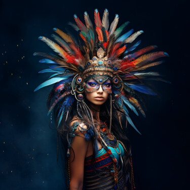 Arte digitale intitolato "AMAZONIA" da Anki, Opera d'arte originale, Immagine generata dall'IA Montato su Altro pannello rig…