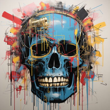 Digital Arts με τίτλο "Écho Squelettique U…" από Anki, Αυθεντικά έργα τέχνης, Εικόνα που δημιουργήθηκε με AI