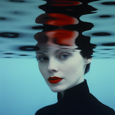 Digital Arts titled "Aquatic Mirage" by Anki, Original Artwork, AI generated image