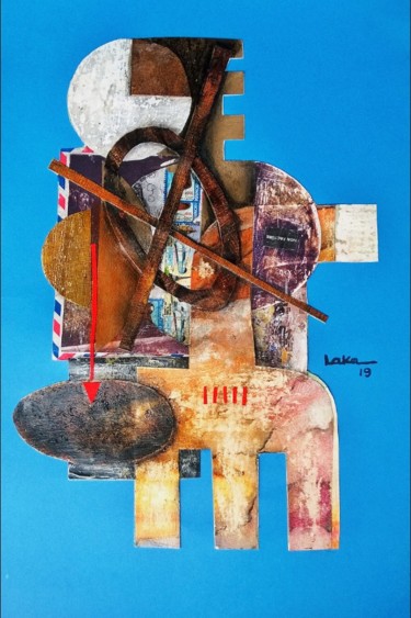 Collages titled "" Matrices intempor…" by Laka, Original Artwork, Collages Mounted on Wood Panel