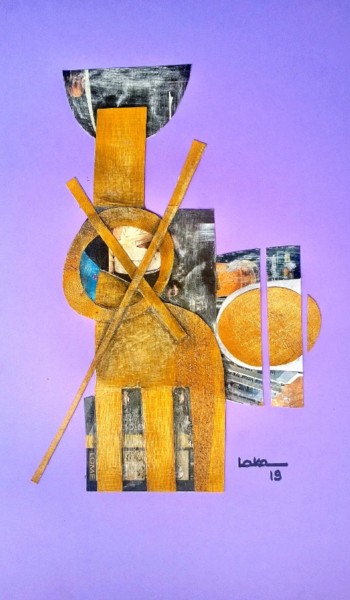 Collages intitulée "" Matrices intempor…" par Laka, Œuvre d'art originale, Collages Monté sur Panneau de bois