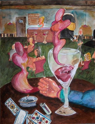 Painting titled "Mélancolie" by Anlor, Original Artwork, Oil