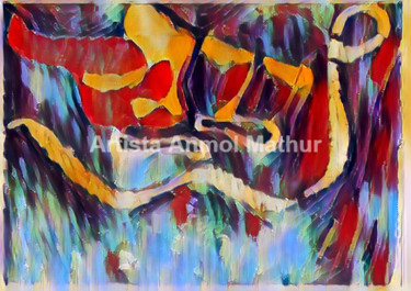 Painting titled "forever" by Anmol Mathur, Original Artwork, Watercolor