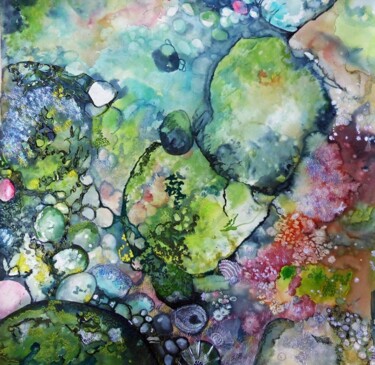 Картина под названием "Burrow Beauty" - Ann Dunbar, Подлинное произведение искусства, Акрил Установлен на Деревянная рама дл…