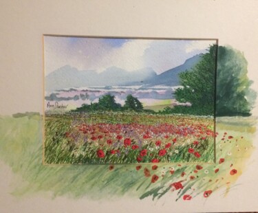 Pintura intitulada "Provençal Plenitude" por Ann Dunbar, Obras de arte originais, Aquarela Montado em Cartão