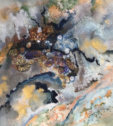 Картина под названием "Rocky Home" - Ann Dunbar, Подлинное произведение искусства, Акрил Установлен на картон