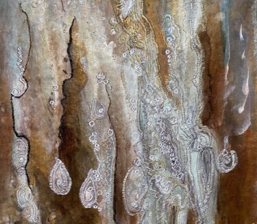 Peinture intitulée "Waterflow wandering" par Ann Dunbar, Œuvre d'art originale, Acrylique Monté sur Châssis en bois