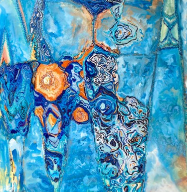 Картина под названием "In a Whirl" - Ann Dunbar, Подлинное произведение искусства, Акрил Установлен на Деревянная рама для н…