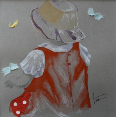 Dibujo titulada "Attendre les papill…" por Ann Masseaut-Franchet, Obra de arte original, Lápiz
