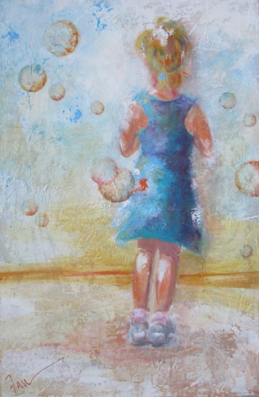 Peinture intitulée "les Bulles" par Ann Masseaut-Franchet, Œuvre d'art originale, Acrylique