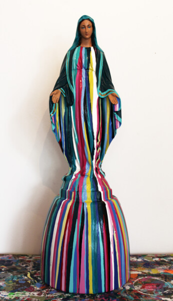 Sculpture intitulée "" Madone Berlingot…" par Ann'Soco, Œuvre d'art originale, Plâtre