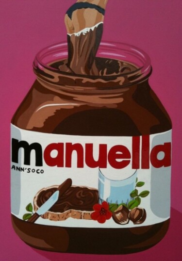 Peinture intitulée "" Manuella "" par Ann'Soco, Œuvre d'art originale, Acrylique