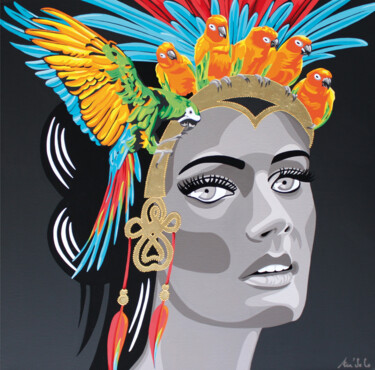 " Effet d'z'ailes " Peinture intitulée "" Effet d'z'ailes "" par Ann'Soco, Œuvre d'art originale, Acrylique