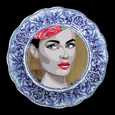 Картина под названием "Assiette " Gourmand…" - Ann'Soco, Подлинное произведение искусства, Акрил