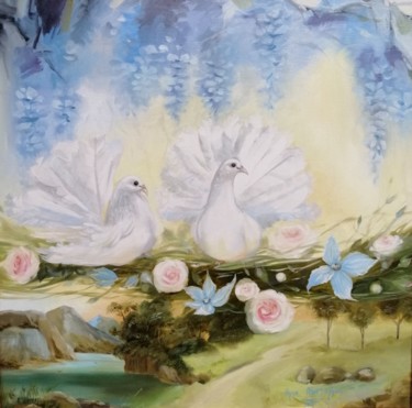 Nature love Peinture intitulée "Nature love" par Anna Aleksanyan, Œuvre d'art originale, Huile Monté sur Châssis