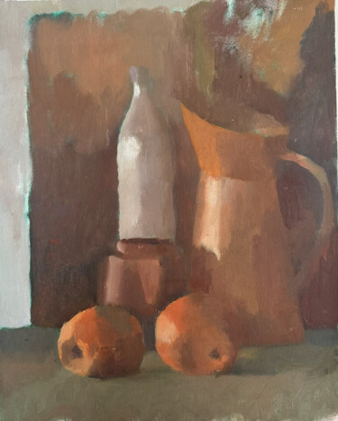 Peinture intitulée "Oranges" par Anna, Œuvre d'art originale, Huile