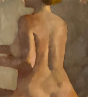 Painting titled "Alin on the chair" by Anna, Original Artwork, Oil