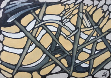 Картина под названием "Абстракт и-23" - Анна Ягужинская, Подлинное произведение искусства, Гуашь