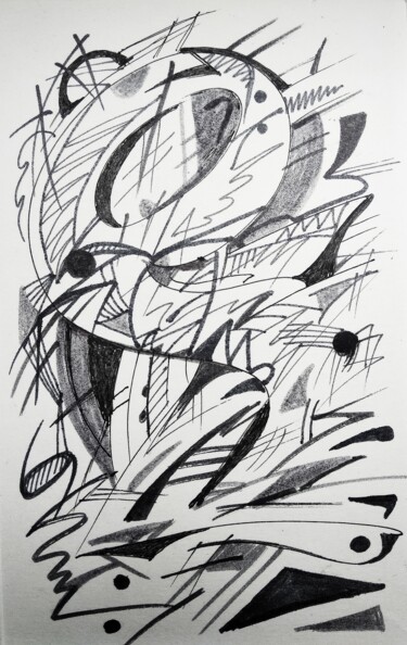 "Абстракт-с-23" başlıklı Tablo Анна Ягужинская tarafından, Orijinal sanat, Jel kalem