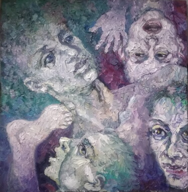 Painting titled "Ягужизнь" by Anna Iaguzhinskaia, Original Artwork, Oil