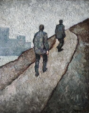 Картина под названием "Подъём в гору" - Анна Ягужинская, Подлинное произведение искусства, Масло