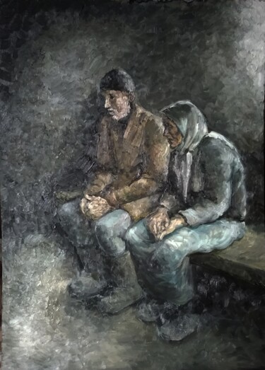 Painting titled "Вместе мы - сила!" by Anna Iaguzhinskaia, Original Artwork, Oil