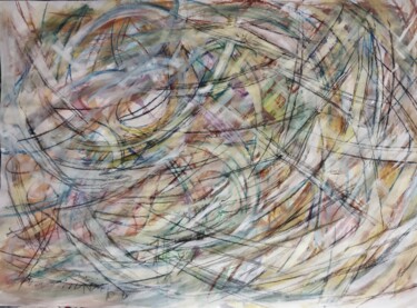 Картина под названием "Абстрактная картина…" - Анна Ягужинская, Подлинное произведение искусства, Акварель