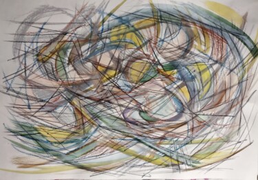 Картина под названием "Абстракт-011223" - Анна Ягужинская, Подлинное произведение искусства, Акварель