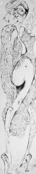 Картина под названием "О женщины, ничтожес…" - Анна Ягужинская, Подлинное произведение искусства, Чернила