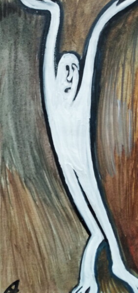 Картина под названием "Начало" - Анна Ягужинская, Подлинное произведение искусства, Акварель
