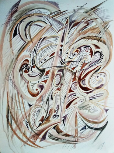 Картина под названием "***" - Анна Ягужинская, Подлинное произведение искусства, Маркер