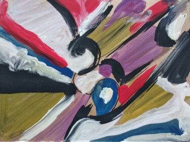 Картина под названием "Абстракт без назван…" - Анна Ягужинская, Подлинное произведение искусства, Акрил