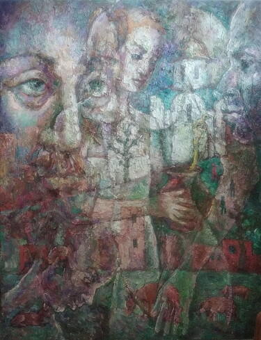 Картина под названием "Храм" - Анна Ягужинская, Подлинное произведение искусства, Масло